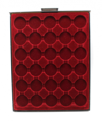 Кассета для монет 23×29 см. 30 ячеек. ⌀ 3,5 см