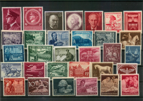 Лот почтовых марок. Негашеные. Клеевой слой не нарушен. Сборный лот 1942−1944