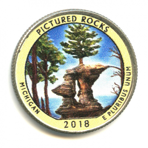 25 центов (квотер) — Pictured Rocks 2018 D