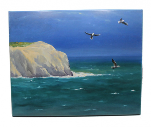 Картина «У белой скалы». 40×50 см. Масло, холст