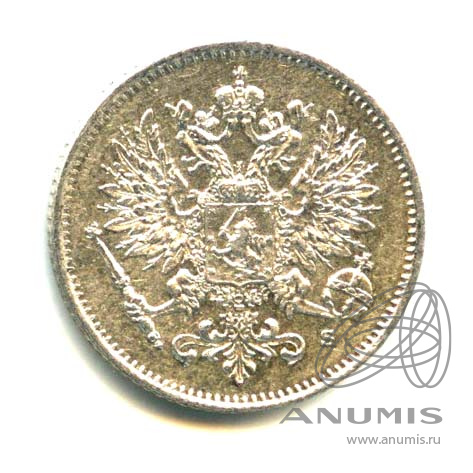 25 пенни 1915 S — Для Финляндии - Яркий штемпельный блеск