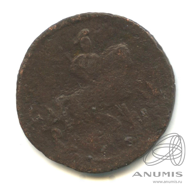 Деньга (½ копейки) 1760 — (½ копейки) - Вензель императрицы Елизаветы