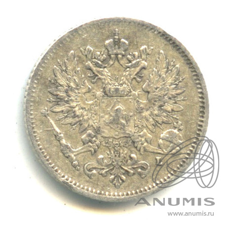 25 пенни 1907 L — Для Финляндии. В капсуле