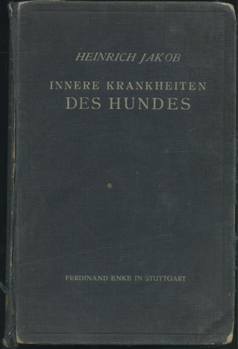 Книга «Innere krankheiten des hundes», с повреждениями 1924