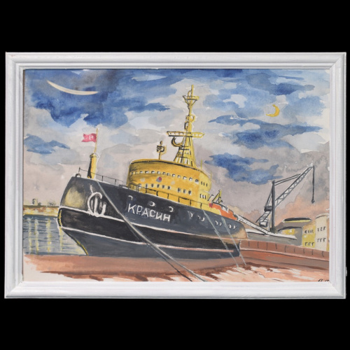Картина «Красин». Автор: Гусева Галина. Акварель, бумага. Размер 32×23 см