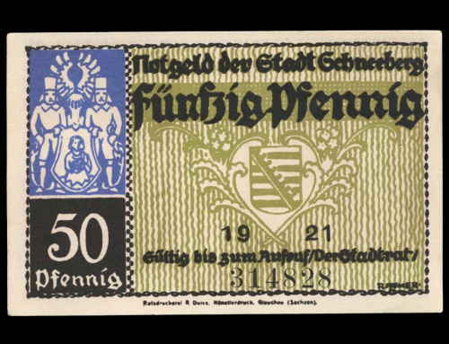 50 пфеннигов. Шнееберг. 1921
