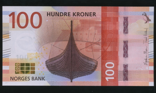 100 крон. Гокстадский корабль. 2016