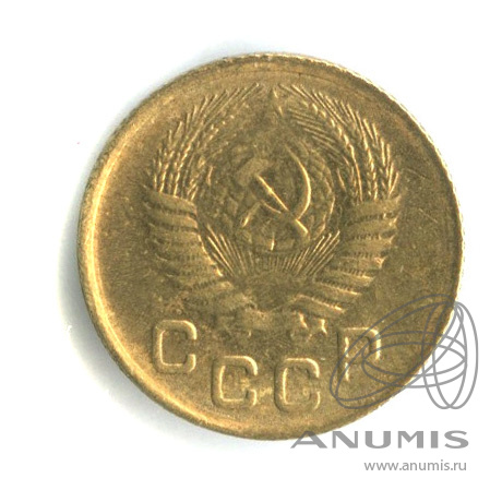 1 копейка 1954 — Венок 16 лент