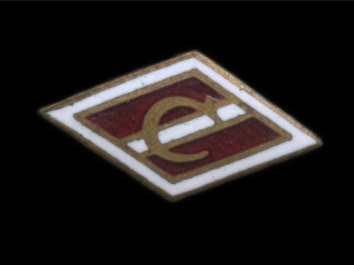 Знак членский фрачный «ДСО «Спартак». Br. эмаль, редкий — размер 15×8 мм 1950−ые