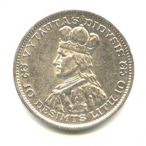 10 лит — Король Витаутас 1936
