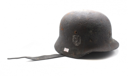 Стальной немецкий шлем М-35. 23×28 см