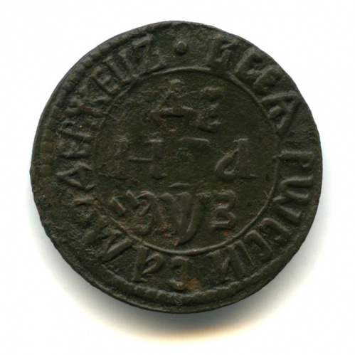 Деньга (½ копейки) 1707. Биткин № 2653