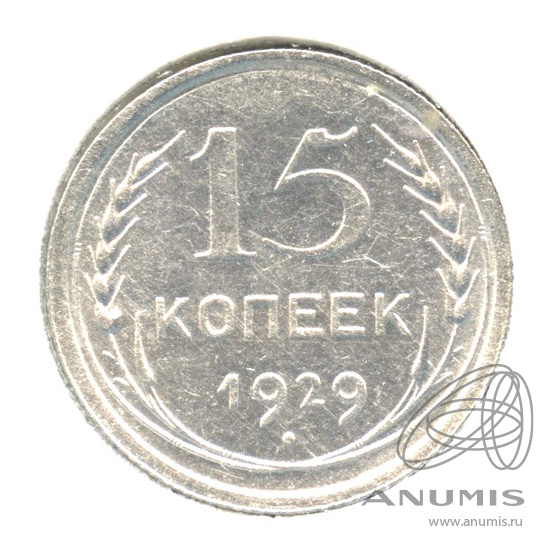 15 копеек 1929 — В холдере