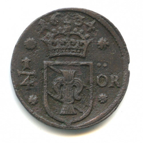 ¼ эре 1634