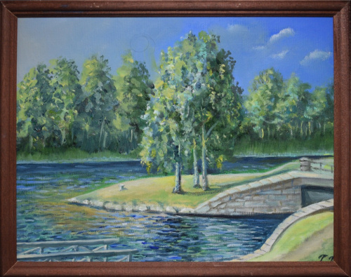 Картина «Мустала. Финляндия». Автор: Галина Гусева. Масло, оргалит. Размер 32×26 см