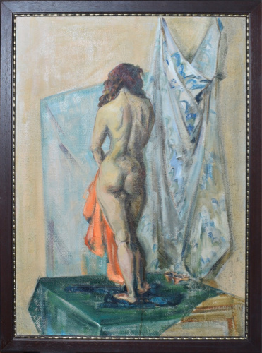 Картина «Обнаженная натурщица». Масло, холст. Размер 81×57 см 80−ые