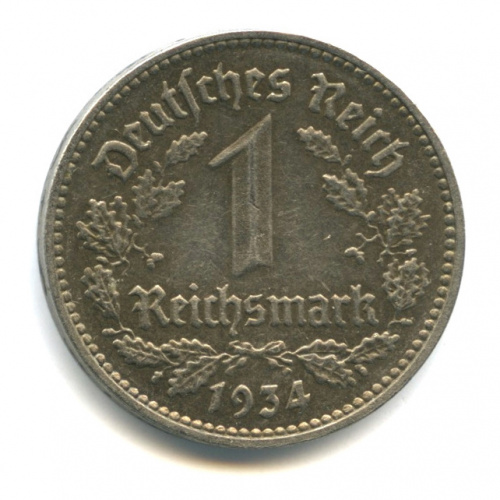 1 рейхсмарка 1934 J