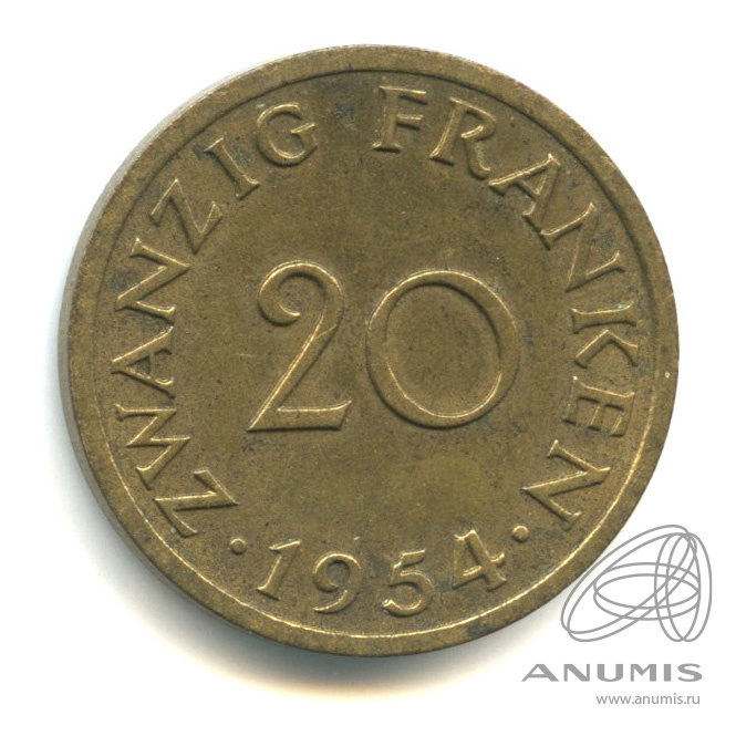 20 франков в рублях