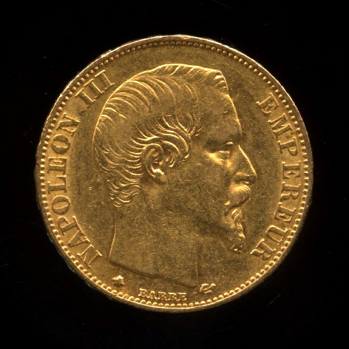 20 франков 1859 BB. В капсуле