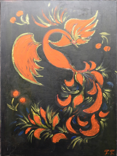 Картина «Жар-птица». Автор: Галина Гусева. Масло, холст. Размер 30×40 см