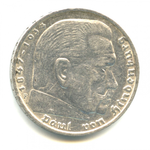 5 рейхсмарок 1935 F