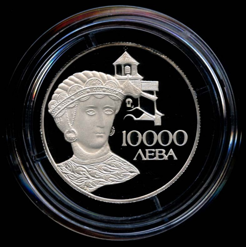 10000 левов — Десислава. ЭКЮ — Платина ½ унции 1993
