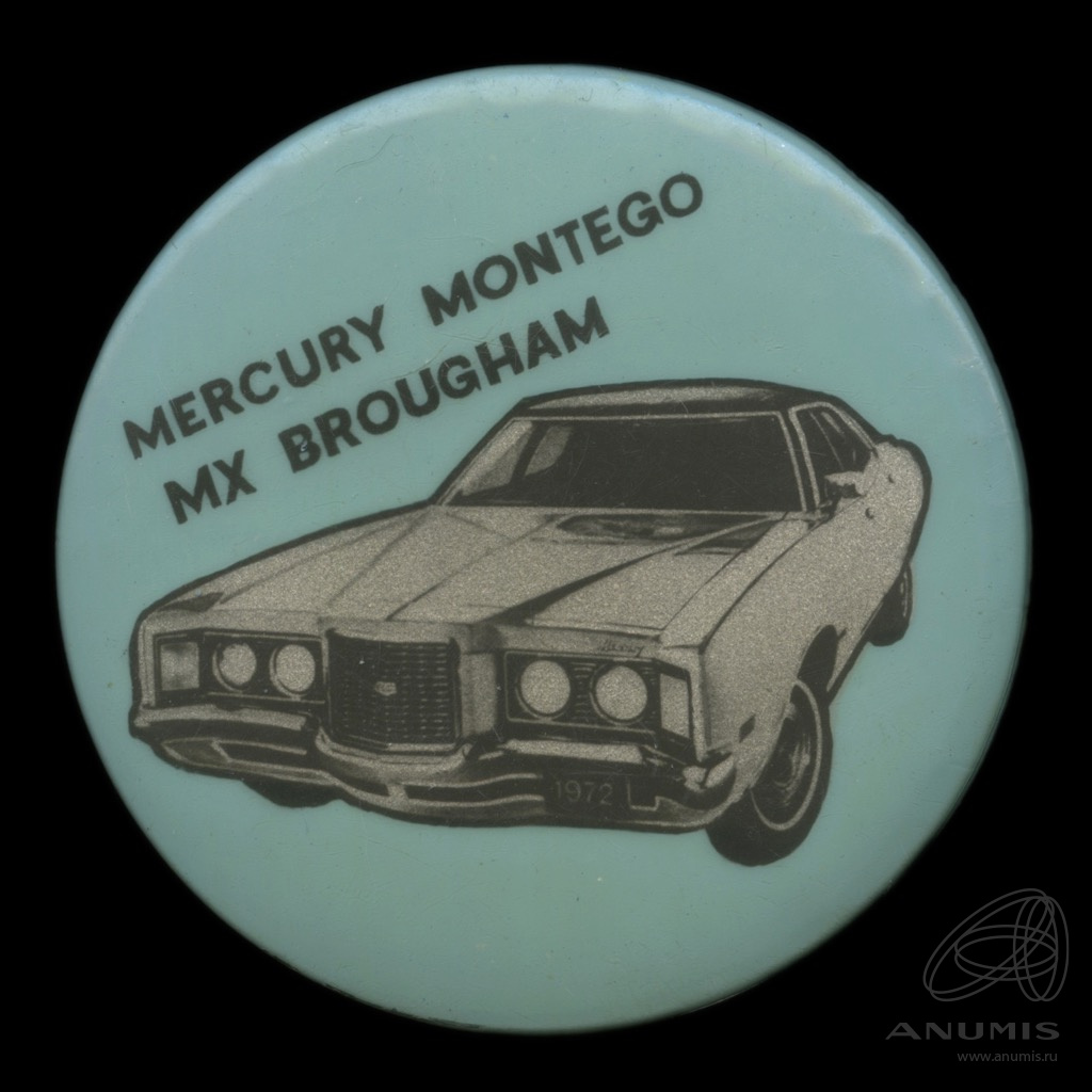 Знак «Автомобили мира „MERCURY MONTEGO MX BROUGHAM“» Клеймо Бакинская  серия. СССР. Лот №5152. Аукцион №267. – ANUMIS