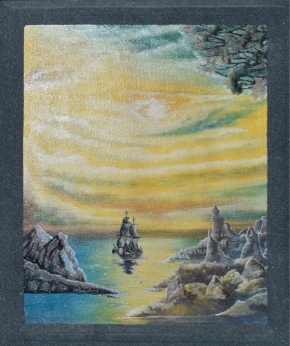 Картина «Морской пейзаж». Масло. Размер 59×70 см. Гранитная крошка