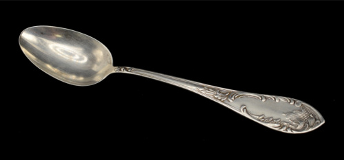 Ложка столовая, 21 см. Серебро 875 пробы. 65,61 г