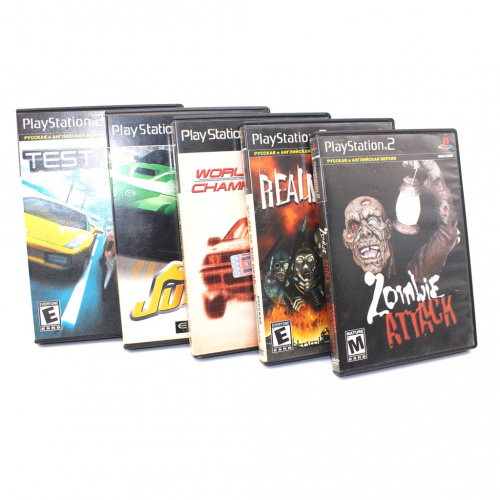 Лот дисков с играми для PlayStation-2. 5 шт