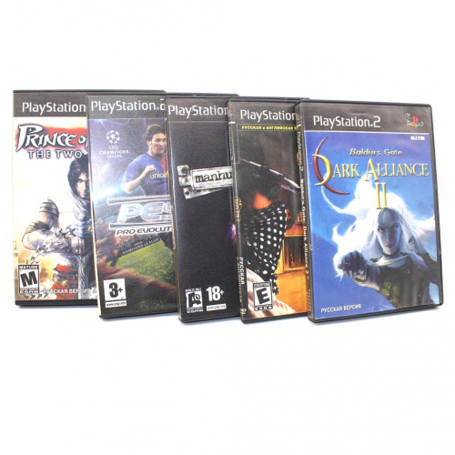 Лот дисков с играми для PlayStation-2. 5 шт
