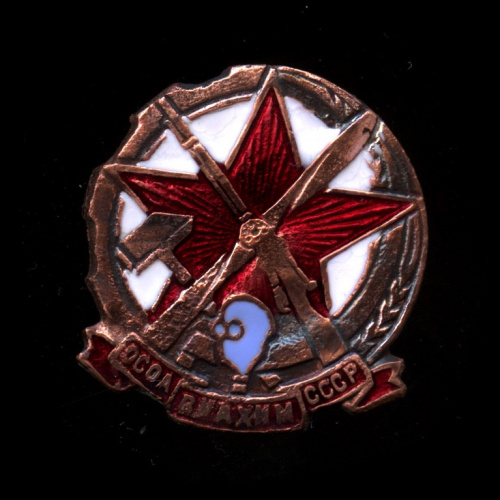Знак «ОСОАВИАХИМ СССР». Крепление: винт. Тяжелый 1930