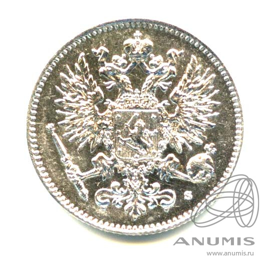 50 пенни 1916 S — Для Финляндии - Яркий штемпельный блеск