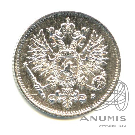 25 пенни 1916 S — Для Финляндии - Яркий штемпельный блеск