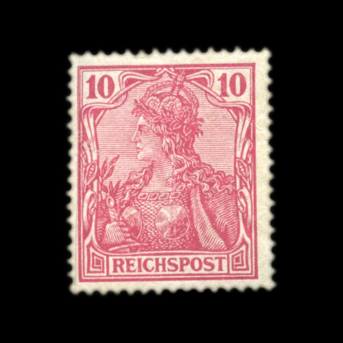 Негашёная марка «10 пфеннигов», *, 1900, Германская Империя, очень редкая — стоимость по каталогу = 267 USD для *
