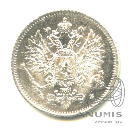 25 пенни 1916 S — Для Финляндии. Штемпельный блеск