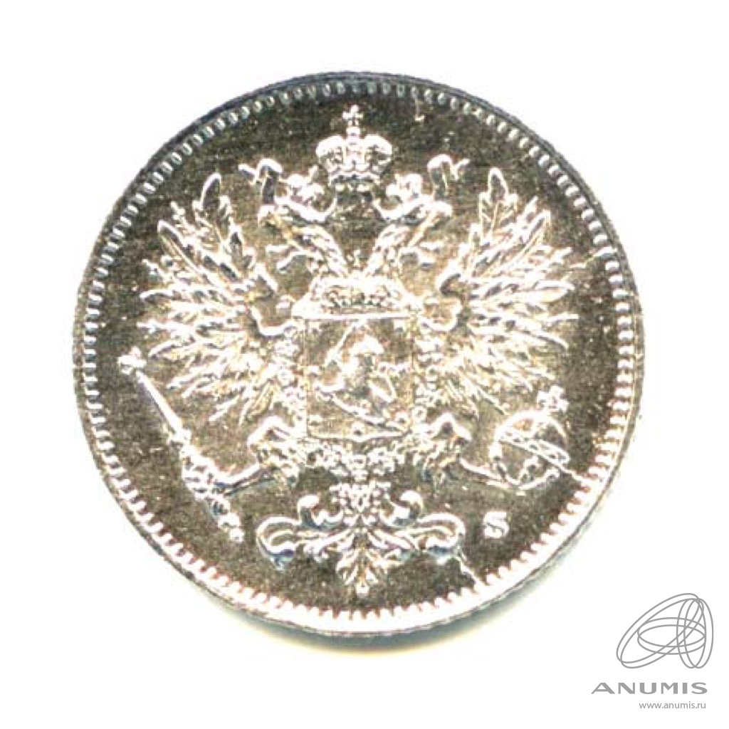 25 пенни 1916 S — Для Финляндии - Яркий штемпельный блеск