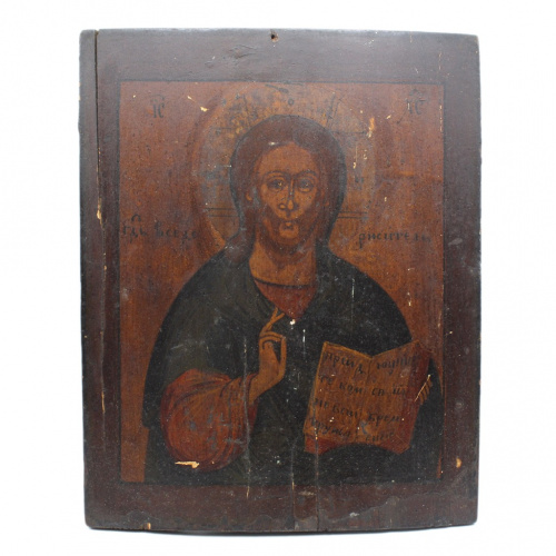 Икона «Господь Вседержитель», 39,5×32,5 см. Дерево