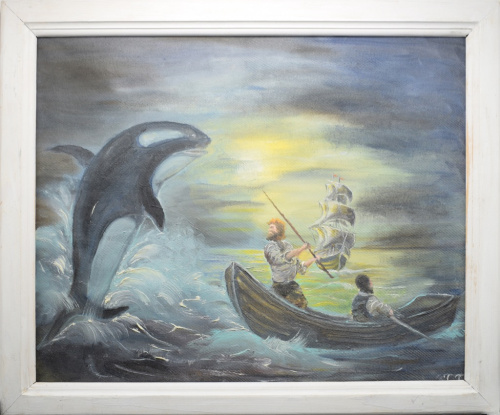 Картина «Моби Дик». Автор: Галина Гусева. Масло, холст. Размер 56×46 см