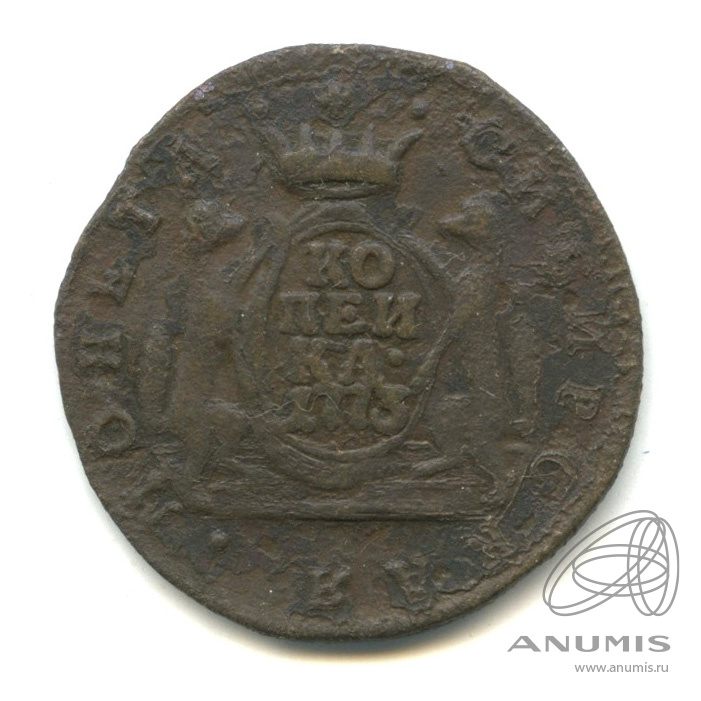 1 копейка 1773 КМ — Сибирская монета