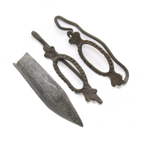 Наконечник стрелы, 4 см + серьги, 2 шт по 4,2 см, бронза