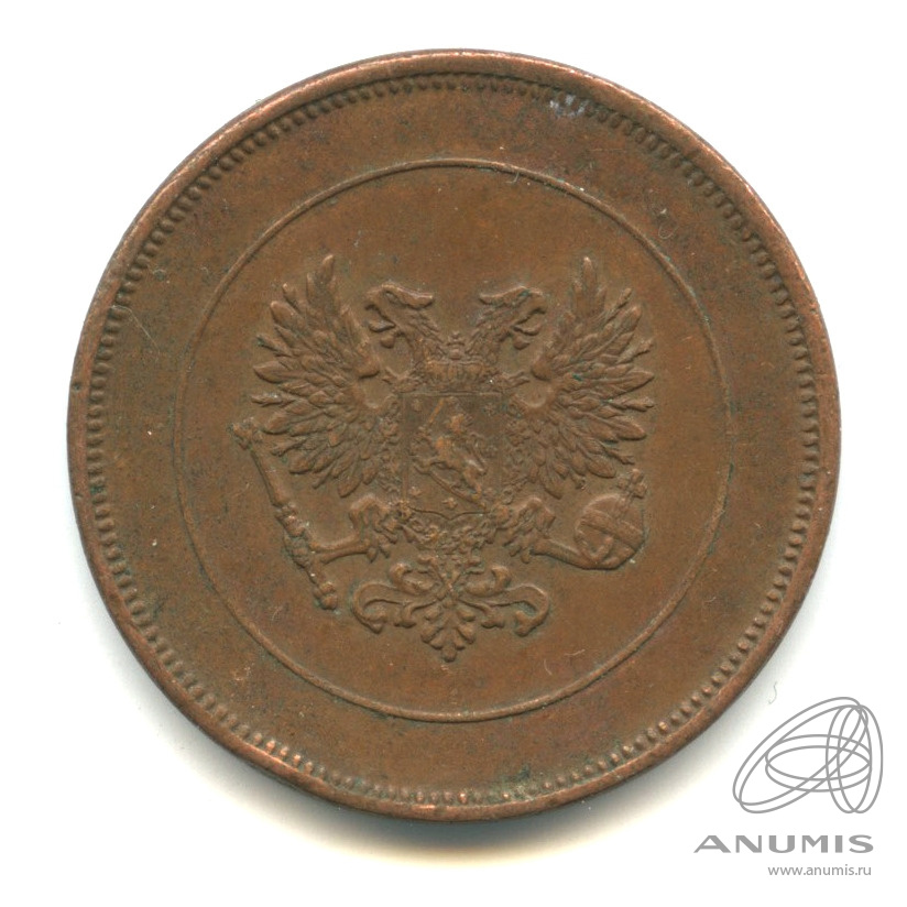10 пенни 1917 — Для Финляндии. Орел