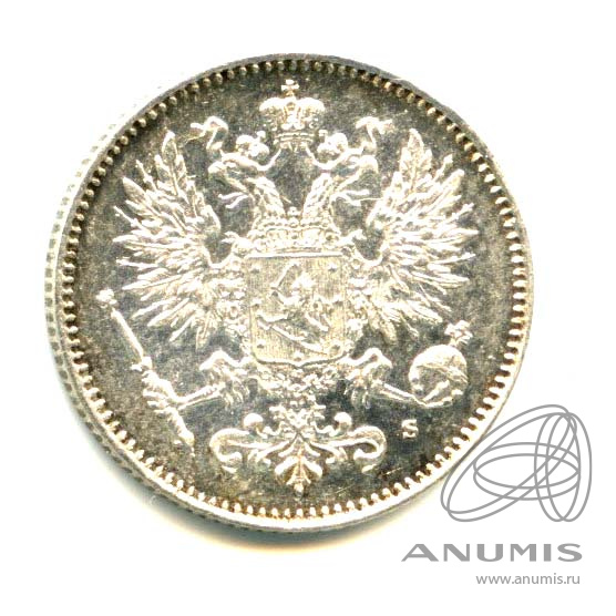 50 пенни 1915 S — Для Финляндии - Яркий штемпельный блеск
