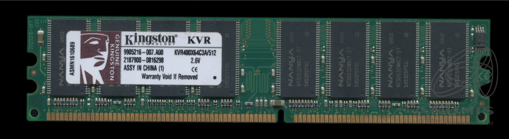 Оперативная память Kingston KVR400X64C3A/512. Лот №7824. Аукцион №274 ...
