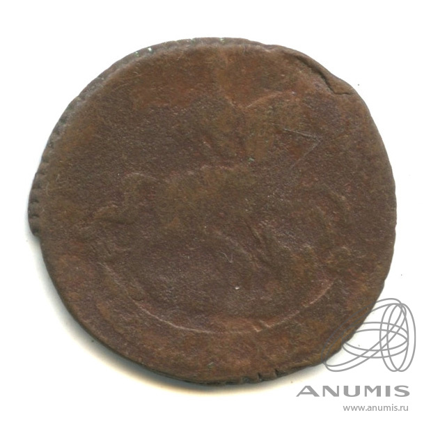 Деньга (½ копейки) 1760 — (½ копейки) - Вензель императрицы Елизаветы