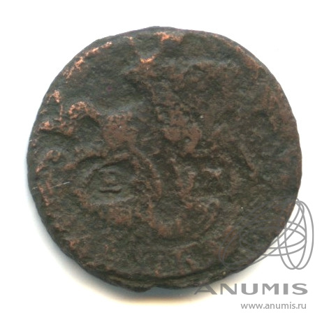 Полушка (¼ копейки) 1768 ЕМ — (¼ копейки) - Вензель императрицы Екатерины II Великой