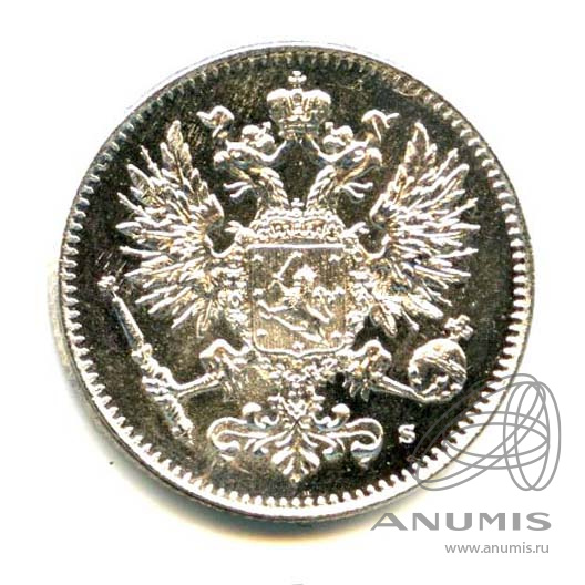 50 пенни 1916 S — Для Финляндии - Яркий штемпельный блеск