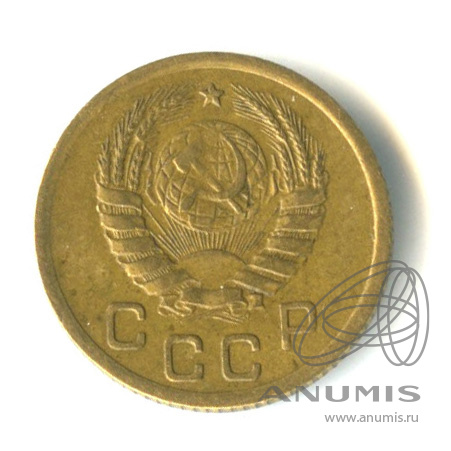 1 копейка 1938 — Венок 11 лент. л/с - шт.1.1, о/с - А, Федорин-64