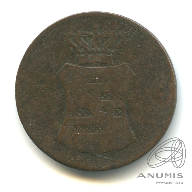 3 пфеннига 1831−1833 Саксония-Альбертина Фридрих Август I. Германия ...