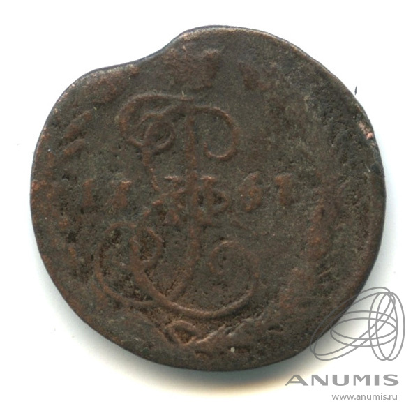 Деньга 1767 ЕМ — ½ копейки